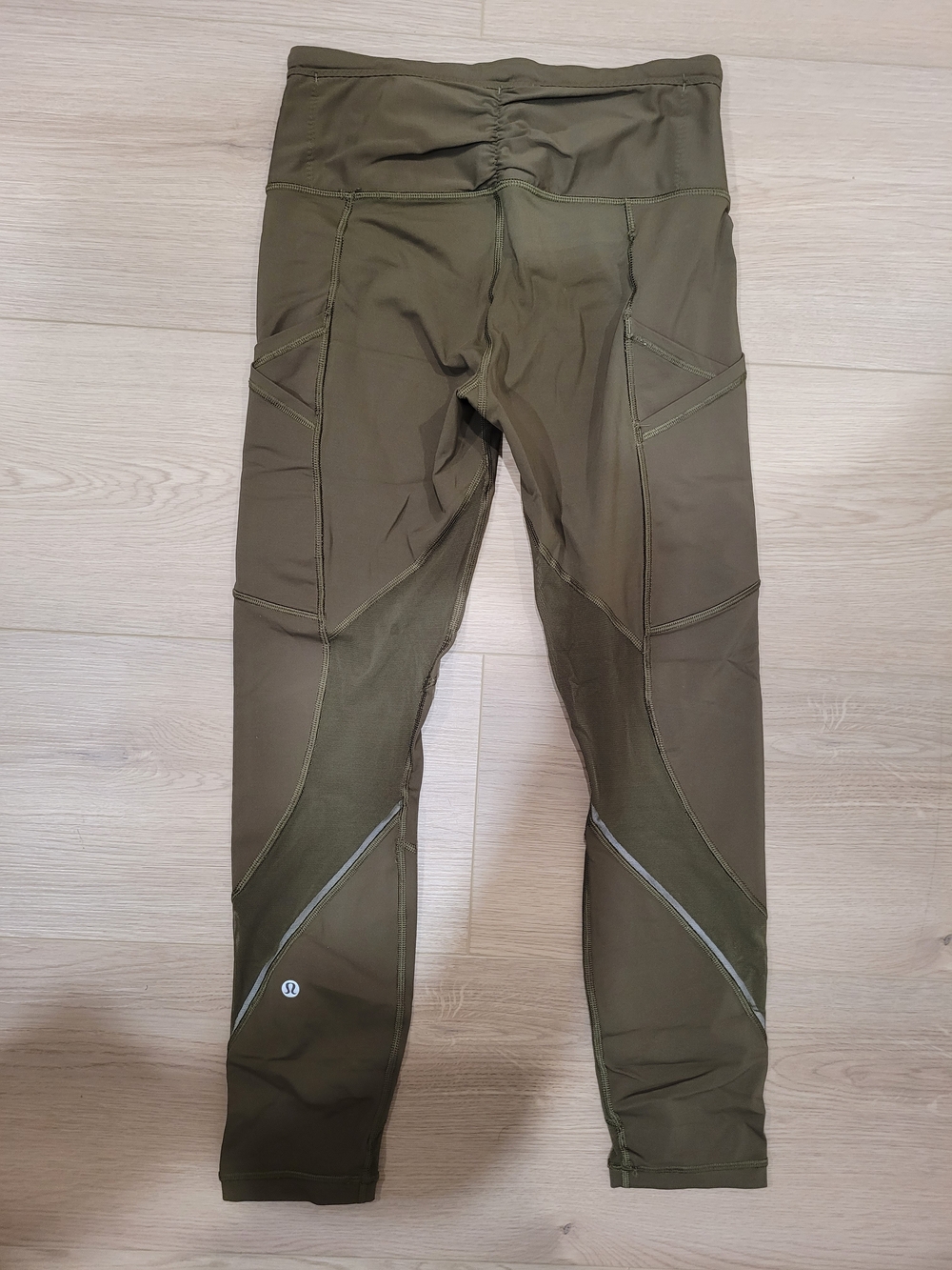 Lululemon Olive Green Performance Breathable Mesh Training Pants With Pockets